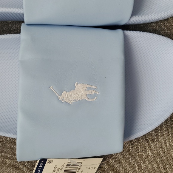 POLO RALPH LAUREN CAYSON MEN'S SLIDES COLOR ELITE BLUE SIZE 13D - Picture 2 of 5